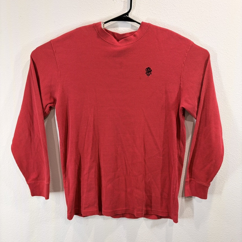 Southpole Y2K Red Thermal Waffle Knit Long Sleeve Shirt Men's Size Large